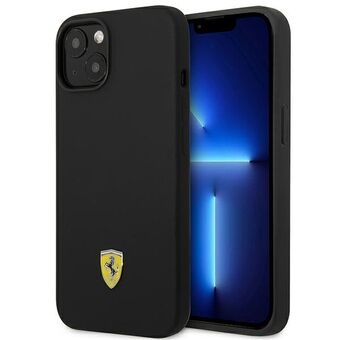 Ferrari FEHCP14SSIBBK iPhone 14 6.1" black / black hardcase Silicone Metal Logo