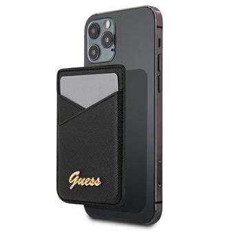 Guess Wallet Card Slot GUWMSSASLBK MagSafe Saffiano black / black