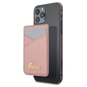 Guess Wallet Card Slot GUWMSSASLPI MagSafe Saffiano pink / pink