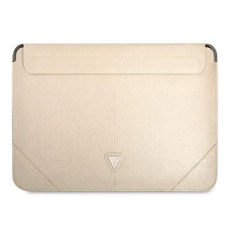 Guess Sleeve GUCS16PSATLE 16 "beige / beige Saffiano Triangle Logo