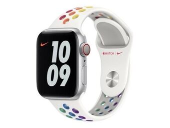 Apple Watch MYD62AM/A 42/44/45mm Nike Sport Band Pride Edition White/White Strap