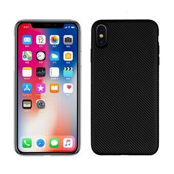 Cover Carbon Fiber iPhone Xr black / black