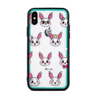 Hearts iPhone 6 / 6S cover design 2 clear (rabbits)