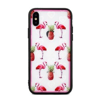 Hearts cover iPhone X / Xs design 1 clear (flamingos)