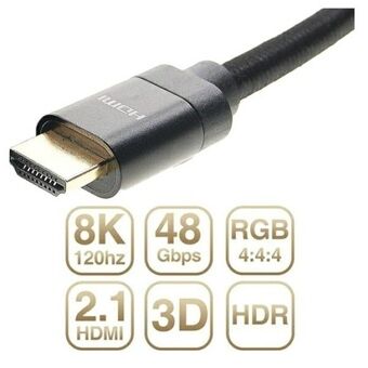 HDMI cable - HDMI 2.1 48Gbps 3M 8K black/black