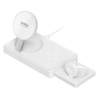 4smarts UltiMag inductive charger for iPhone, Apple Watch, Airpods 20W white/white 456245