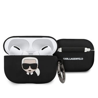 Karl Lagerfeld KLACAPSILGLBK AirPods Pro cover black / black Silicone Iconic