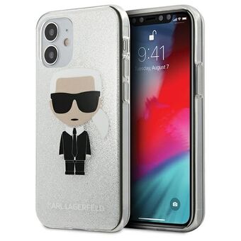 Karl Lagerfeld KLHCP12SPCUTRIKSL iPhone 12 mini 5.4 "silver / silver hard case Glitter Iconic Karl