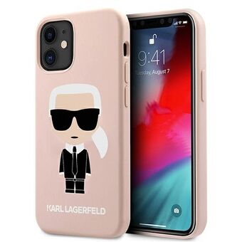 Karl Lagerfeld KLHCP12SSLFKPI iPhone 12 mini 5.4 "hardcase light pink / light pink Silicone Iconic