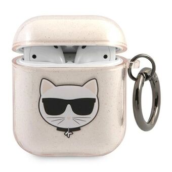 Karl Lagerfeld KLA2UCHGD AirPods cover gold / gold Glitter Choupette