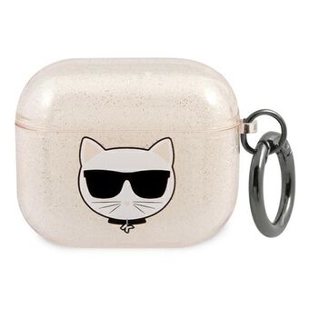 Karl Lagerfeld KLA3UCHGD AirPods 3 cover gold / gold Glitter Choupette