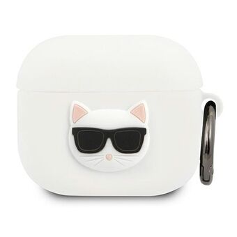 Karl Lagerfeld KLACA3SILCHWH AirPods 3 covers white / white Silicone Choupette