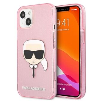 Karl Lagerfeld KLHCP13SKHTUGLP iPhone 13 mini 5,4 "pink / pink hardcase Glitter Karl`s Head