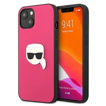 Karl Lagerfeld KLHCP13SPKMP iPhone 13 mini 5.4 "pink / pink hardcase Leather Iconic Karl\'s Head Metal