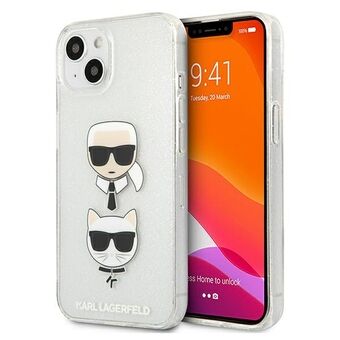 Karl Lagerfeld KLHCP13SKCTUGLS iPhone 13 mini 5.4 "silver / silver hard case Glitter Karl`s & Choupette