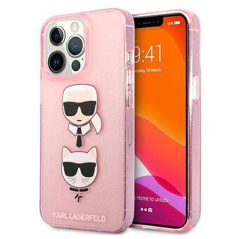 Karl Lagerfeld KLHCP13LKCTUGLP iPhone 13 Pro / 13 6.1 "pink / pink hardcase Glitter Karl`s & Choupette