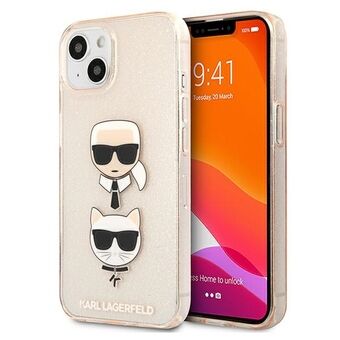 Karl Lagerfeld KLHCP13SKCTUGLGO iPhone 13 mini 5.4 "gold / gold hardcase Glitter Karl`s & Choupette