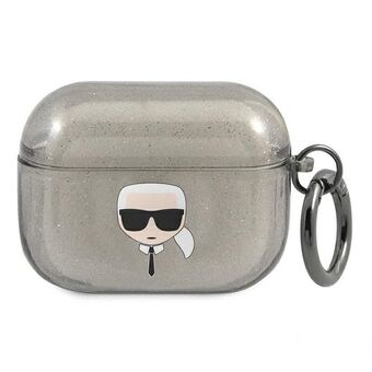 Karl Lagerfeld KLAPUKHGK AirPods Pro cover black / black Glitter Karl`s Head