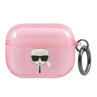 Karl Lagerfeld KLAPUKHGP AirPods Pro cover pink / pink Glitter Karl`s Head