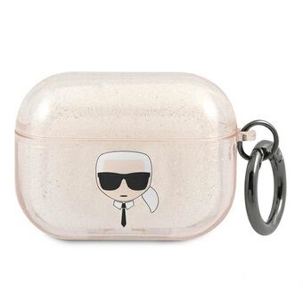 Karl Lagerfeld KLAPUKHGD AirPods Pro cover gold / gold Glitter Karl`s Head