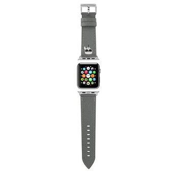 Karl Lagerfeld KLAWLOKHG Apple Watch Strap 42/44 / 45 mm silver / silver strap Saffiano Karl Heads