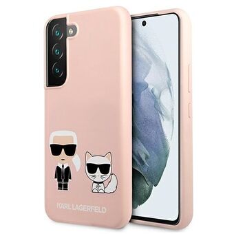 Karl Lagerfeld KLHCS22MSSKCI S22 + S906 hardcase light pink / light pink Silicone Iconic Karl & Choupette