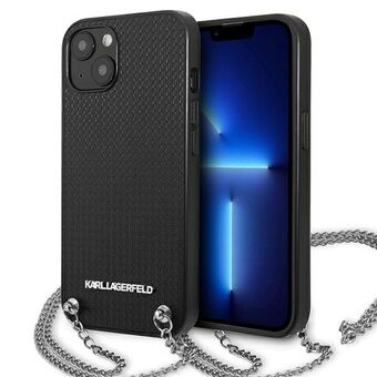 Karl Lagerfeld KLHCP13SPMK iPhone 13 mini 5.4" hardcase black/black leather texture and chain