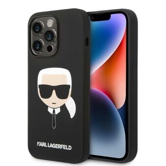 Karl Lagerfeld KLHMP14LSLKHBK iPhone 14 Pro 6.1" hardcase black / black Silicone Karl\'s Head Magsafe