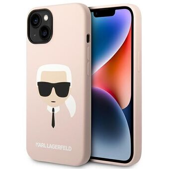 Karl Lagerfeld KLHMP14SSLKHLP iPhone 14 6.1" hardcase light pink / light pink Silicone Karl\'s Head Magsafe