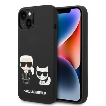 Karl Lagerfeld KLHMP14SSSKCK iPhone 14 6.1" hardcase black / black liquid silicone Karl & Choupette Magsafe