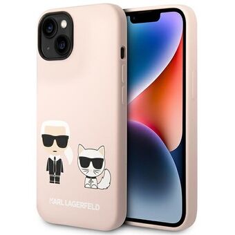 Karl Lagerfeld KLHMP14MSSKCI iPhone 14 Plus 6.7" hardcase light pink / light pink Silicone Karl & Choupette Magsafe