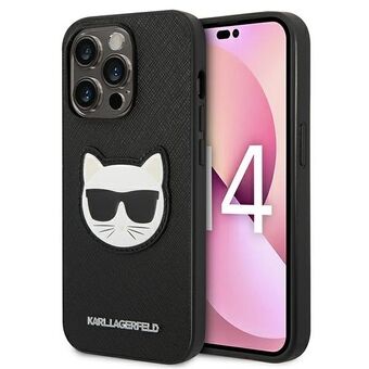 Karl Lagerfeld KLHCP14LSAPCHK iPhone 14 Pro 6.1" hardcase black/black Saffiano Choupette Head Patch