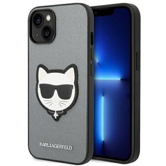 Karl Lagerfeld KLHCP14SSAPCHG iPhone 14 6.1" hardcase silver / silver Saffiano Choupette Head Patch