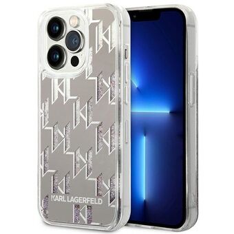 Karl Lagerfeld KLHCP14LLMNMS iPhone 14 Pro 6.1" hardcase silver / silver liquid glitter monogram