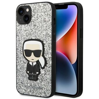 Karl Lagerfeld KLHCP14MGFKPG iPhone 14 Plus 6.7" hardcase silver / silver Glitter Flakes Ikonik