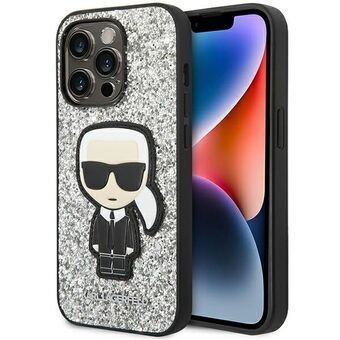 Karl Lagerfeld KLHCP14XGFKPG iPhone 14 Pro Max 6.7" hardcase silver / silver Glitter Flakes Ikonik