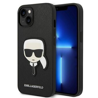 Karl Lagerfeld KLHCP14MSAPKHK iPhone 14 Plus 6.7" black / black hardcase Saffiano Karl\'s Head Patch