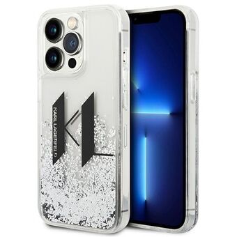 Karl Lagerfeld KLHCP14XLBKLCS iPhone 14 Pro Max 6.7" silver/silver hardcase Liquid Glitter Big KL