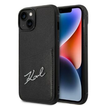 Karl Lagerfeld KLHCP14SCSSK iPhone 14 6.1" hardcase black/black Signature Logo Cardslot