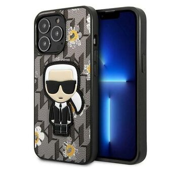 Karl Lagerfeld KLHCP13LPMNFIK1 iPhone 13 Pro / 13 6.1" gray / gray Flower Iconic Karl