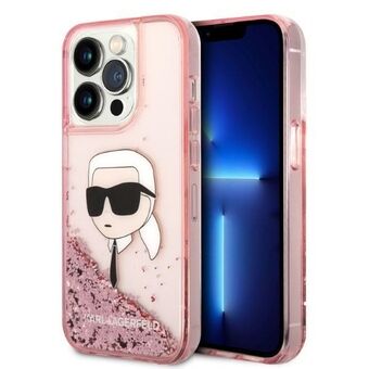 Karl Lagerfeld KLHCP14XLNKHCP iPhone 14 Pro Max 6.7" pink/pink hardcase Glitter Karl Head