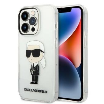 Karl Lagerfeld KLHCP14LHNIKTCT iPhone 14 Pro 6.1" transparent hard case Iconic Karl Lagerfeld