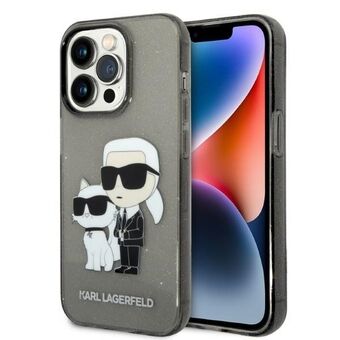 Karl Lagerfeld KLHCP14LHNKCTGK iPhone 14 Pro 6.1" black/black hardcase Glitter Karl&Choupette