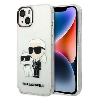 Karl Lagerfeld KLHCP14MHNKCTGT iPhone 14 Plus 6.7" transparent hard case Glitter Karl&Choupette