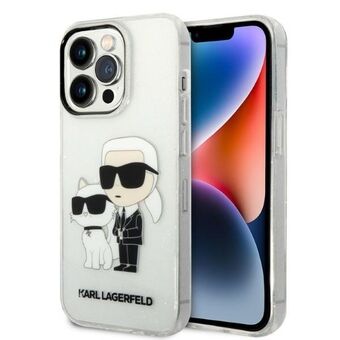 Karl Lagerfeld KLHCP14LHNKCTGT iPhone 14 Pro 6.1" transparent hard case Glitter Karl&Choupette