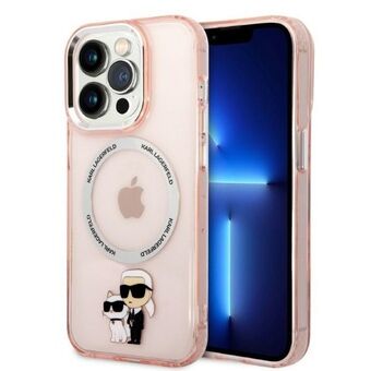 Karl Lagerfeld KLHMP14LHNKCIP iPhone 14 Pro 6.1" hardcase pink/pink Iconic Karl&Choupette Magsafe