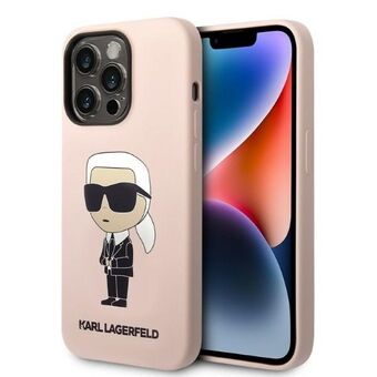 Karl Lagerfeld KLHMP14LSNIKBCP iPhone 14 Pro 6.1" hardcase pink/pink Silicone Ikonik Magsafe