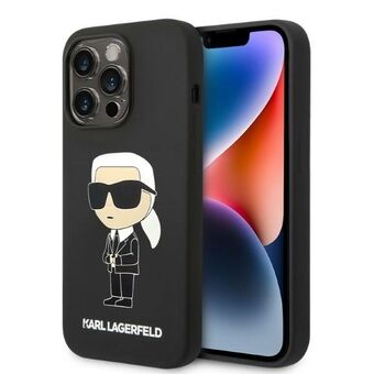 Karl Lagerfeld KLHMP14LSNIKBCK iPhone 14 Pro 6.1" hardcase black/black Silicone Ikonik Magsafe