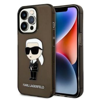 Karl Lagerfeld KLHCP14LHNIKTCK iPhone 14 Pro 6.1" black/black hard case Ikonik Karl Lagerfeld