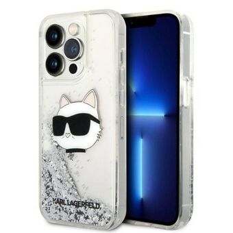 Karl Lagerfeld KLHCP14LLNHCCS iPhone 14 Pro 6.1" silver/silver hardcase Glitter Choupette Head